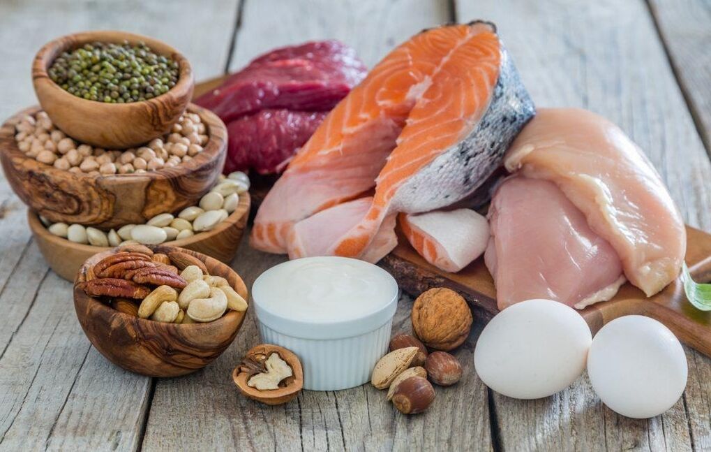 Produkte mit einem hohen Tier- und Pflanzenproteingehalt